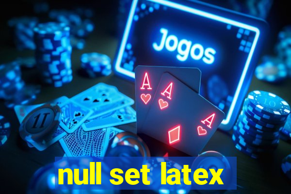 null set latex